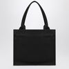 GANNI Large black canvas tote bag