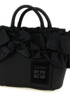 Ganni Mini Shopper Ruffle Handbag