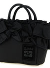 Ganni Mini Shopper Ruffle Handbag
