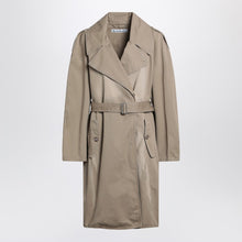  Acne Studios Belted coat in beige cotton twill