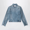 Acne Studios Distressed denim jacket Light blue