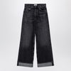 AGOLDE Dame dark grey wide ribbed denim jeans