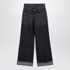 AGOLDE Dame dark grey wide ribbed denim jeans