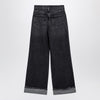 AGOLDE Dame dark grey wide ribbed denim jeans