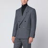 Lardini Grey wool double-breasted jacket