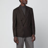 Lardini Brown double-breasted wool jacket