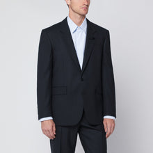  Lardini Single-breasted blue wool blend jacket