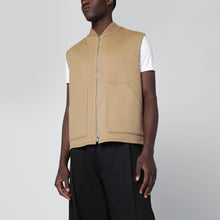  Lardini Beige wool zip gilet