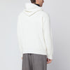 Lardini White wool and cashmere hooded cardigan