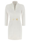 Elisabetta Franchi Logo Dress With Elastic Bands