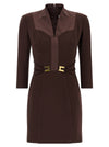 Elisabetta Franchi Logo Dress With Elastic Bands