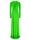 Tom Ford Long Sleeve Slash Front Evening Dress