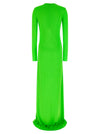 Tom Ford Long Sleeve Slash Front Evening Dress