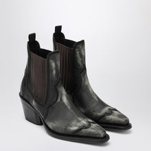  Magliano X D2 Black cowboy ankle boots with heel
