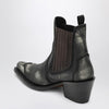 Magliano X D2 Black cowboy ankle boots with heel