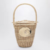 Patou Beige wicker bucket