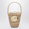 Patou Beige wicker bucket