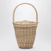 Patou Beige wicker bucket