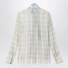 Acne Studios Silk blouse with scarf Green/orange