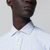 XACUS White Active Striped Tailor Fit Shirt