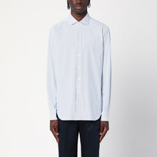  XACUS White shirt with blue stripes