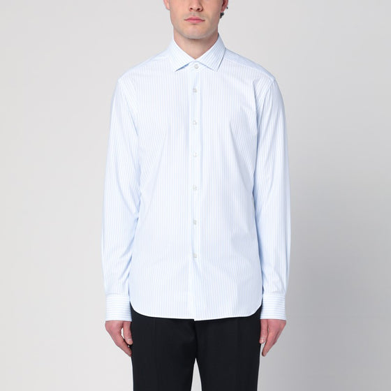 XACUS White/light blue cotton shirt