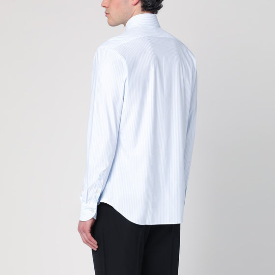 XACUS White/light blue cotton shirt