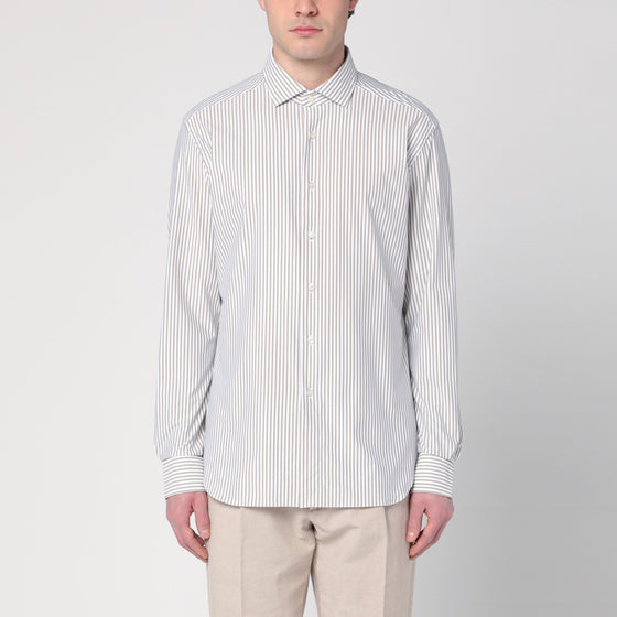 XACUS White/beige cotton shirt
