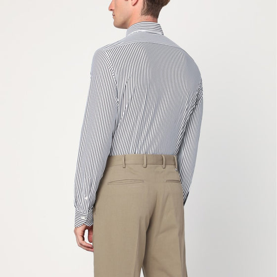 XACUS White striped Active twill shirt