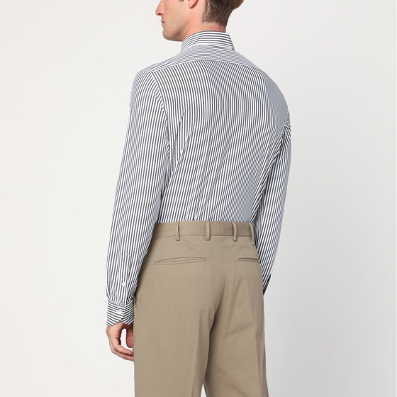 XACUS White striped Active twill shirt