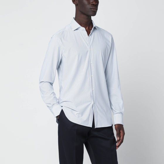 XACUS White striped Tailor Fit shirt