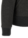 Lardini Mélange Grey Wool Bomber Jacket