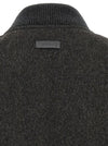 Lardini Mélange Grey Wool Bomber Jacket