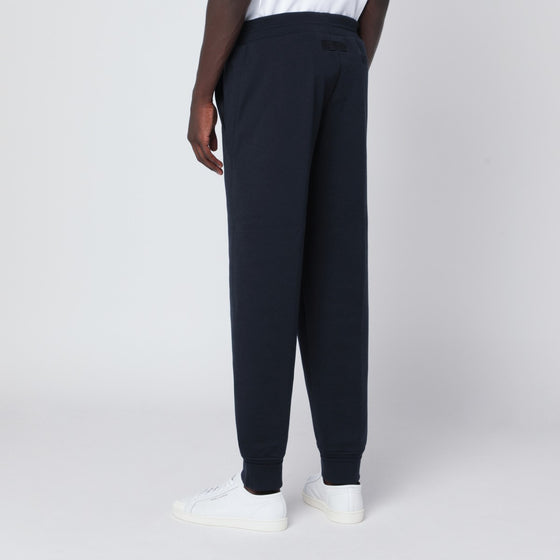 ZEGNA Navy blue jogging pants in wool blend