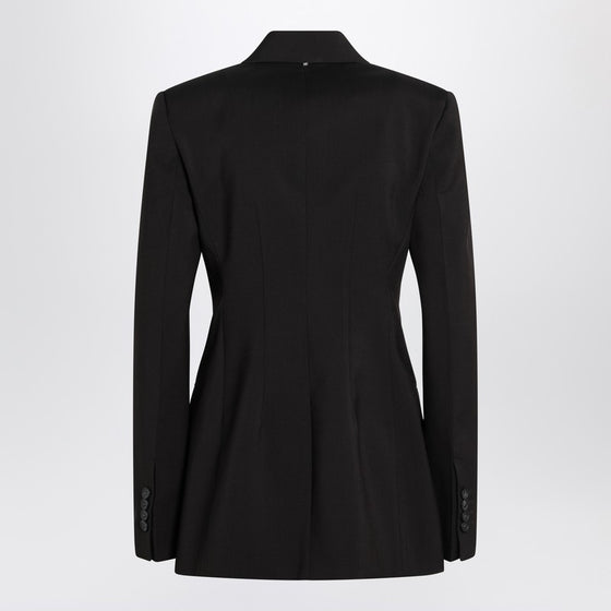 Sportmax Double-breasted brown wool jacket