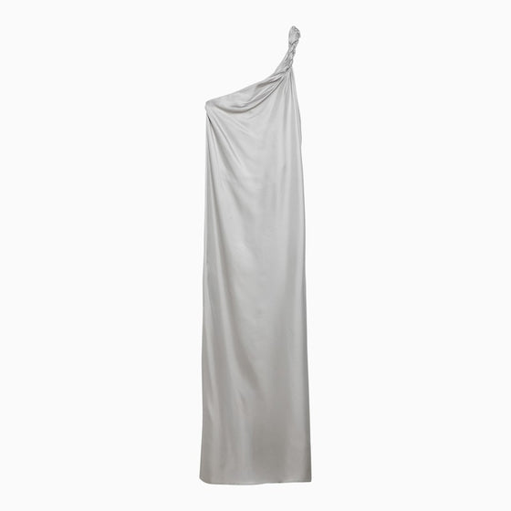 Loulou Studio Adela silver grey silk long dress