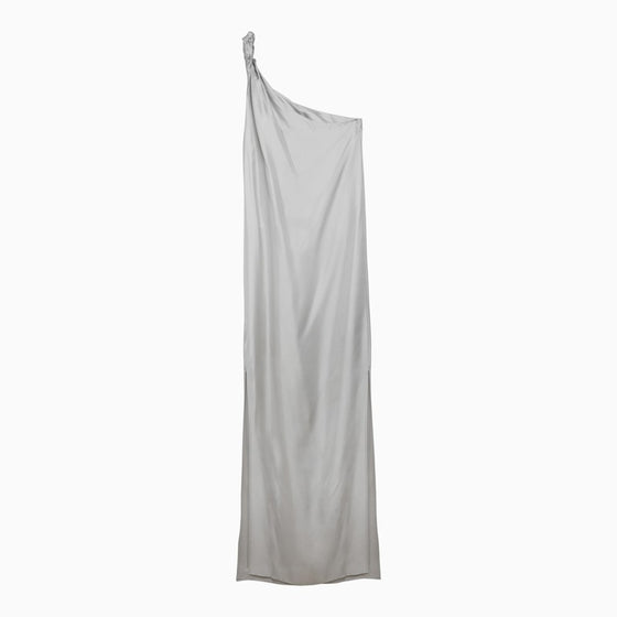 Loulou Studio Adela silver grey silk long dress