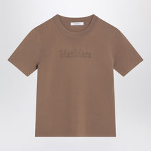  Max Mara Hazelnut-coloured T-shirt in viscose crêpe