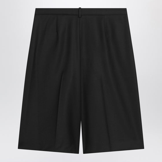 LouLou De Saison Bermuda in black virgin wool