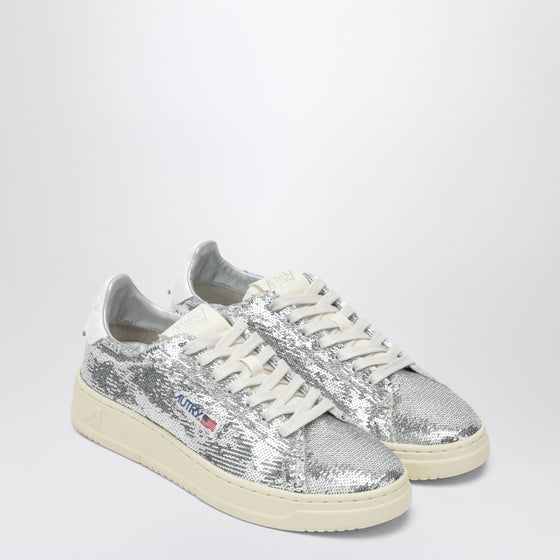 AUTRY Dallas Sparkling sneakers in grey/white sequins