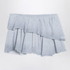Acne Studios Grey fleece ruffle mini skirt
