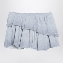  Acne Studios Grey fleece ruffle mini skirt