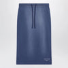 Acne Studios Navy blue cotton skirt with a splatter effect