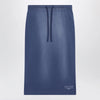 Acne Studios Navy blue cotton skirt with a splatter effect