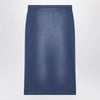 Acne Studios Navy blue cotton skirt with a splatter effect