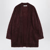 Max Mara Cherry-colored shaved mohair cardigan