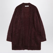  Max Mara Cherry-colored shaved mohair cardigan