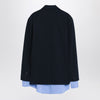 Acne Studios Navy blue single-breasted jacket with shirt detail
