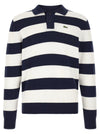 Lacoste Striped Pulover With Polo Collar