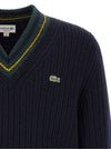 Lacoste Blue V-neck Sweater